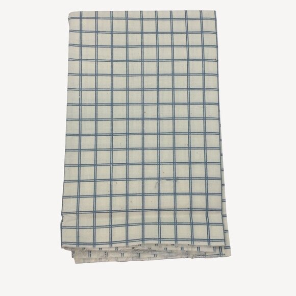 1/2 Yard Yd Cornflower Blue White Squares Plaid Coordinating Quilting Fabric - Picture 2 of 7